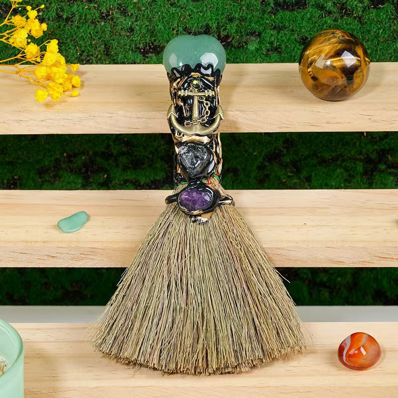 Rock crystal love magic broom scepter | xixicrystal.com